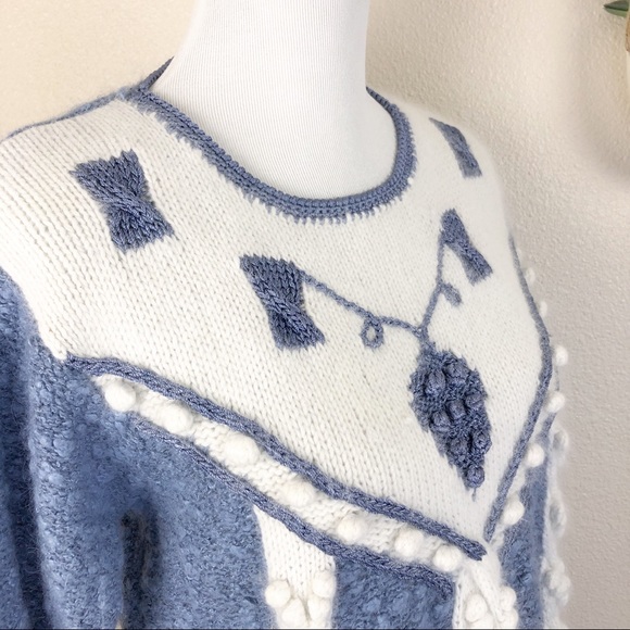 ✖️SOLD✖️Vintage 80’s Chunky Knit Wool Angora Blend Sweater - Picture 5 of 8